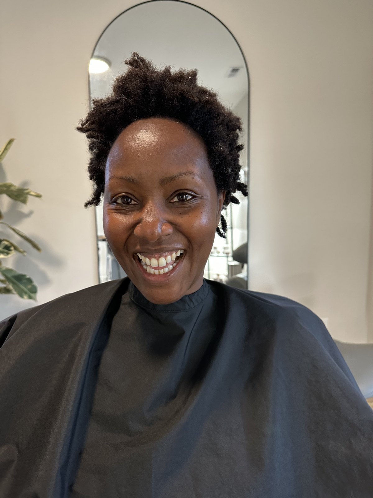 Before — natural hair prior to locking